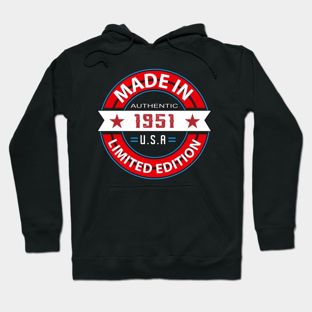 1951 72 Year Hoodie by HB Shirts